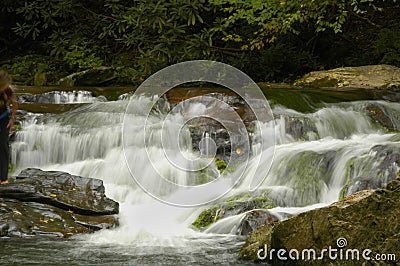 Rapids on Laurel creek, GSMNP Stock Photo