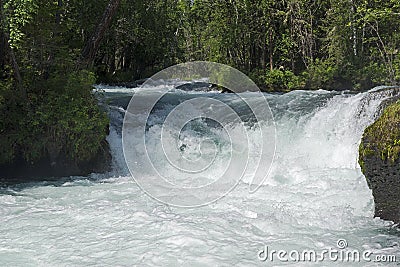 Rapids on a mountain river Stock Photo