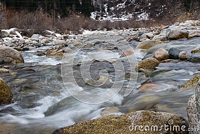 Rapids mountain river Stock Photo