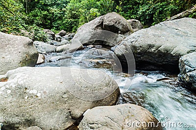 Rapids of Rio Hornito river in Pana Stock Photo