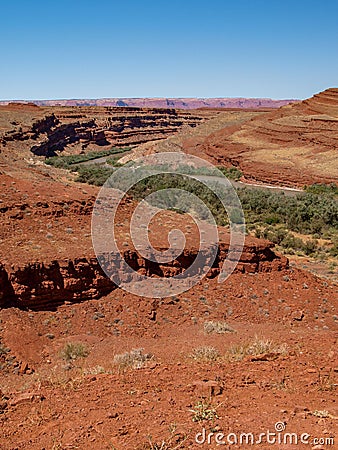 Raplee Ridge in Mexican Hat, Utah Stock Photo