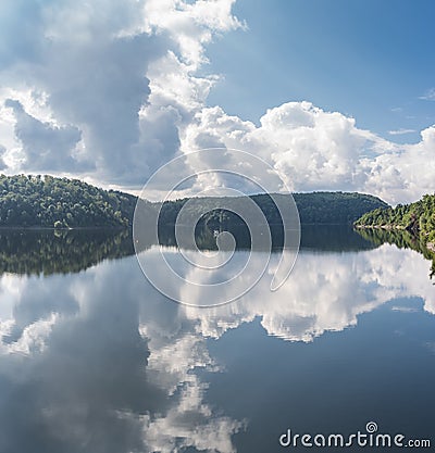 The Rappbode Dam lake in Harz, Germany Stock Photo