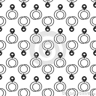 Rapper necklace pattern seamless vector Vector Illustration