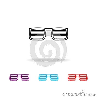 rapper's glasses icon. Elements of life style in multi colored icons. Premium quality graphic design icon. Simple icon for websit Stock Photo