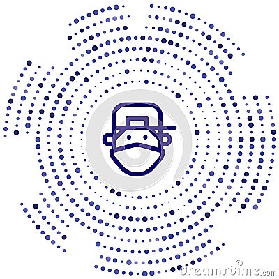 rapper vector icon. rapper editable stroke. rapper linear symbol for use on web and mobile apps, logo, print media. Thin line Vector Illustration