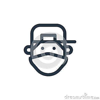 rapper vector icon. rapper editable stroke. rapper linear symbol for use on web and mobile apps, logo, print media. Thin line Vector Illustration