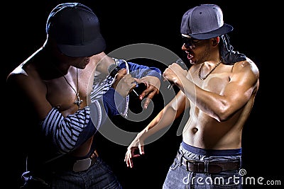 Rappers Battle Stock Photo