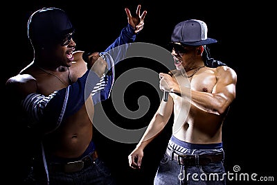 Rappers Battle Stock Photo