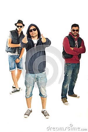 Rappers group men Stock Photo