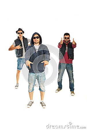 Rappers men gesturing Stock Photo