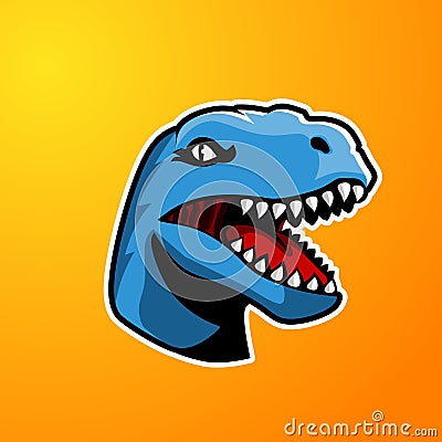Raptor mascot gaming logo design vector with modern illustrations Vector Illustration