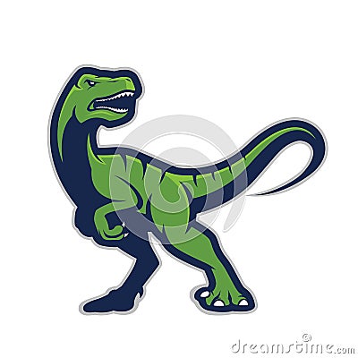Raptor mascot logo Vector Illustration