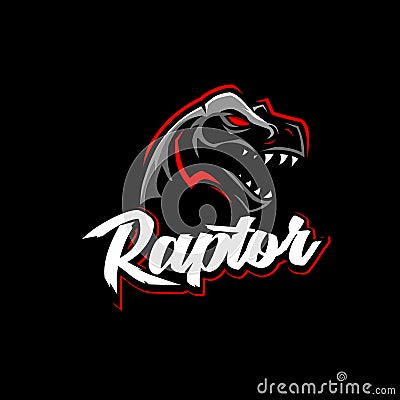 Raptor Tyrannosaurus or T-rex vector logo template Vector Illustration