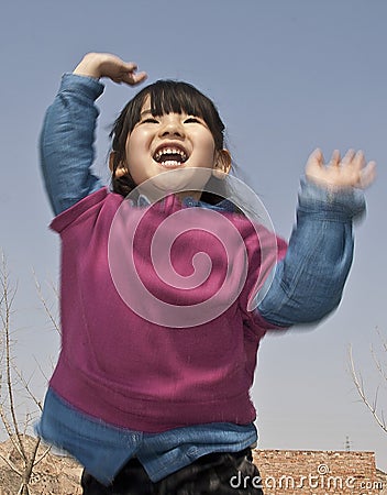 Rapture baby girl Stock Photo