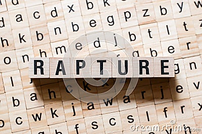 Rapture word concept Stock Photo