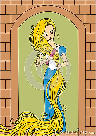 Rapunzel Vector Illustration