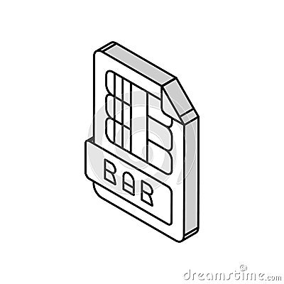 rar file format document isometric icon vector illustration Vector Illustration