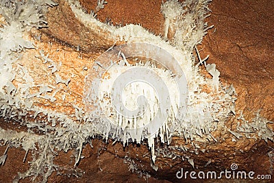 Rare calcite crystals in Crystal Cave from Farcu Mine Stock Photo