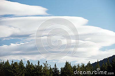 Rare clouds on blue sky Stock Photo