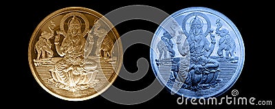 Rare silver and gold coins Stock Photo