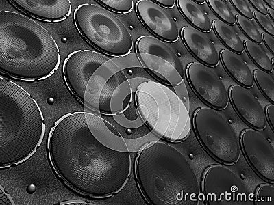 Rare sound quality: unique speaker among common ones Stock Photo