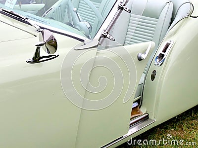 Rare vintage car 1954 Kaiser Darrin made in the USA with unique sliding door Stock Photo