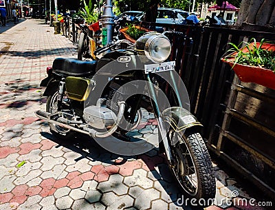 A rare vintage Yezdi motorcycle bike. Editorial Stock Photo