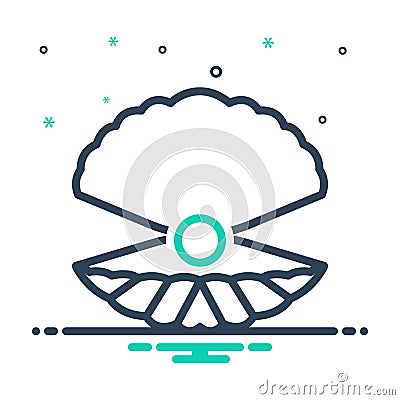 Mix icon for Rarely, perhaps and lest Vector Illustration