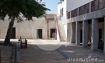 Inside the Ras al Khaimah Museum in the morning sun Editorial Stock Photo