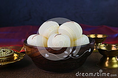 Rasgulla Indian dessert Stock Photo