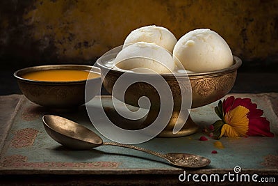Rasgulla is a one of famous Indian sweet made by Pure Cow milk. Stock Photo
