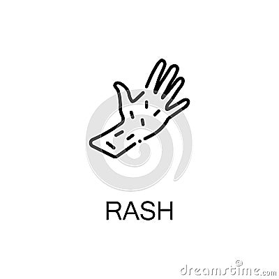 Rash flat icon or logo for web design Vector Illustration