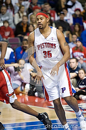 Rasheed Wallace Watches The Play Editorial Stock Photo