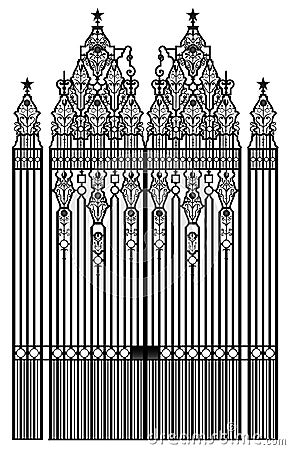 Rashtrapati Bhavan residence gate, official home of president of India, new delhi, southeast asia, detailed precise Vector Illustration