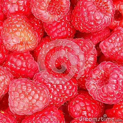 Raspberry berry raspberries berries fruits fruit background square Stock Photo