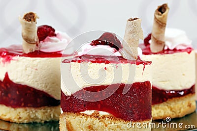 Raspberry cake food background Stock Photo