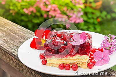 Raspberry cake Stock Photo