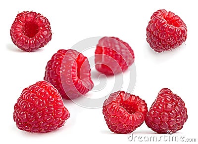 Raspberry fruit set Stock Photo