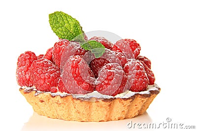 Raspberry fruit tart Stock Photo