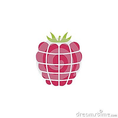 Raspberry icon, simple design, Raspberry icon clip art. Vector Illustration