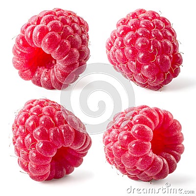 Raspberry isolated. Collection Stock Photo