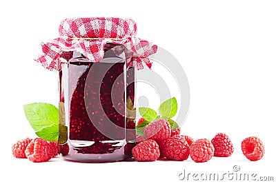 Raspberry jam Stock Photo