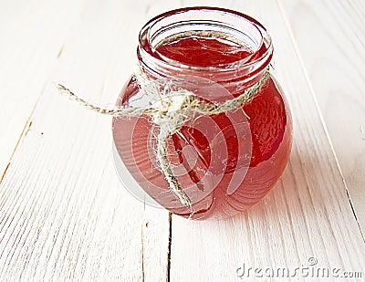 Raspberry jelly Stock Photo