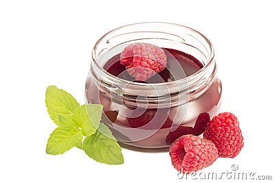 Raspberry marmalade Stock Photo