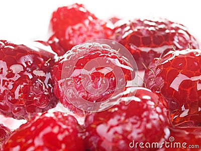 Raspberry pastry Stock Photo
