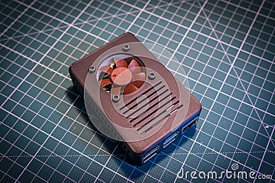 Raspberry Pi in a 3d printed case Stock Photo