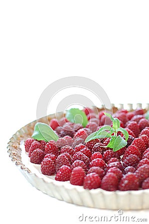 Raspberry tart Stock Photo