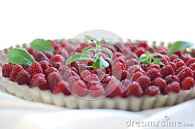 Raspberry tart Stock Photo