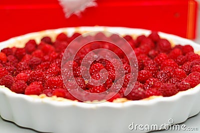 Raspberry tart Stock Photo