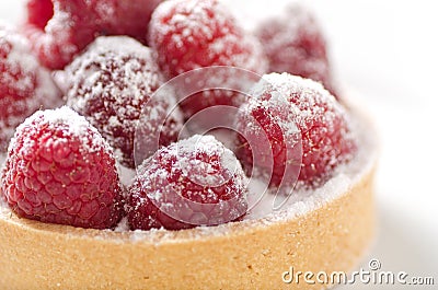 Raspberry Tart Stock Photo